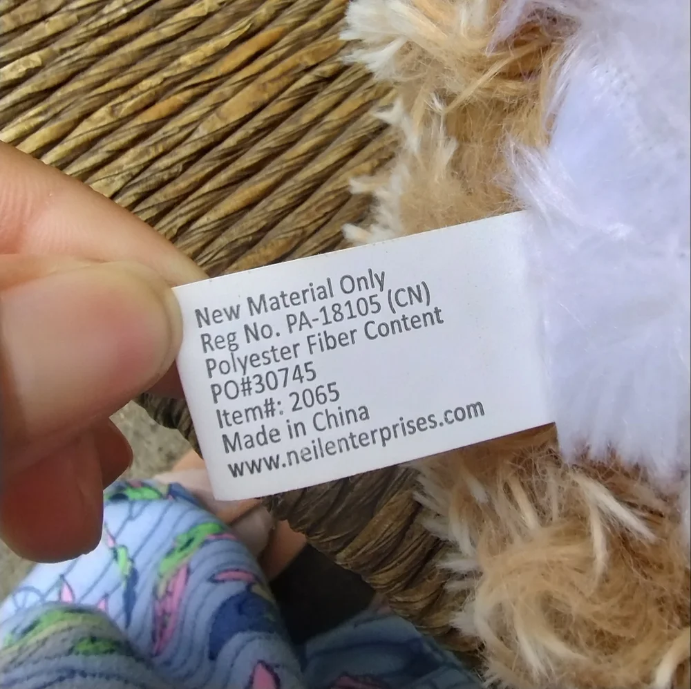 2016 Neil Enterprises Brown Large Floppy Ear Furry Easter Rabbit Bunny Plush - Picture 7 of 10